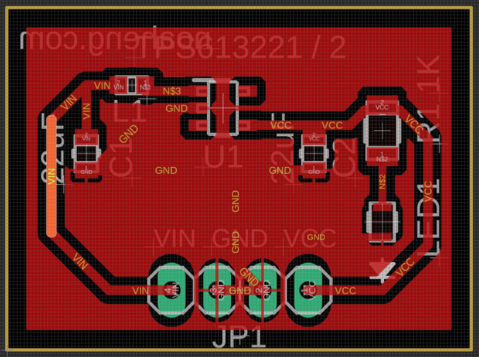 Regulator PCB layout for the range finder project